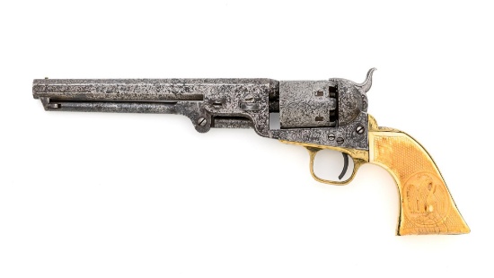 Engraved Colt 1851 Navy Percussion Revolver