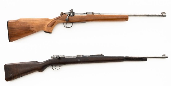 Lot of Two (2) Modified Bolt Action Military Rifles: 1.) Japanese Type ...