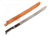 Machete With Leather Scabbard