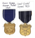 Coast Guard Expert Pistol/Rifle Shot Medal (2)