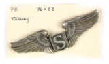 U.S. Army Air Force Service Pilot Wings Pin - 1942