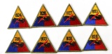 U.S. Army Armored Division Patches (8)