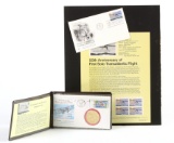 50 Year Transatlantic Flight Anniversary Stamp Covers (2)