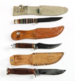 Knives with Leather Sheaths (3)