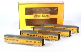 Rail King 30-67438 Union Pacific 4-Car 60' Streamlined Passenger Set