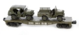 Flat Car w/WC56 Command Car & WC51 Weapons Carrier
