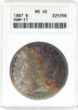 Morgan Silver Dollar 1887 ANACS MS65