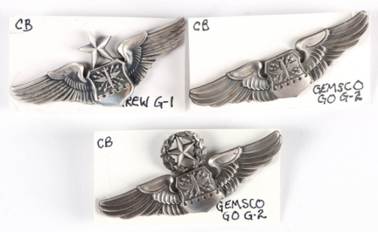 U.S. Air Force Navigator Wings Pins (3)