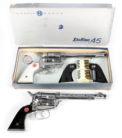 Pair of Nichols Ind. Inc. Stallion 45 Mark II Six Shooters