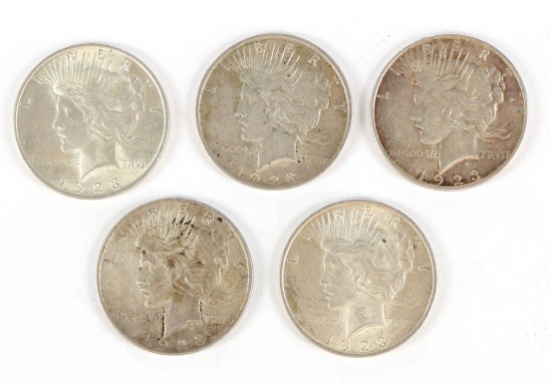 Peace Silver Dollars (5) - 1923