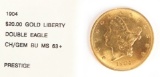 Liberty Double Eagle Twenty Dollar Gold Piece - 1904