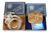 Smith & Wesson Belt Buckle and Handcuffs