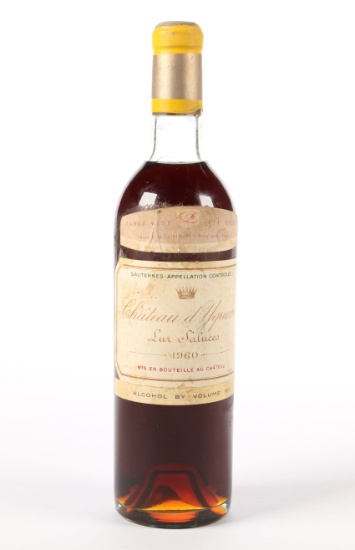 1960 Château D’Yquem Sauternes (1) - Shipping is NOT available for this lot. Local pickup only.