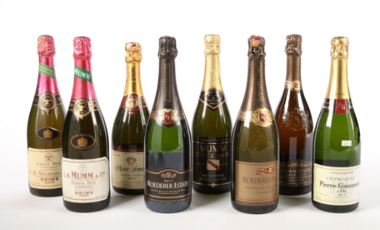 Mixed Lot of Champagne and Sparkling Wines (8) - Local pickup only.