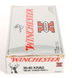 20 Rounds 30-40 Krag. Ammunition