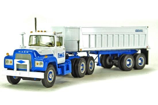 Mack R-Model with Blue Diamond Semi Dump Trailer