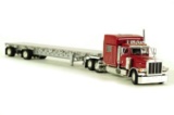 Peterbilt 379 Tractor w/Flatbed Trailer - Red