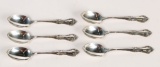 Six Int'l. Sterling Demitasse Spoons