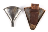 Hammered Sterling .999 Funnel & Leather Case