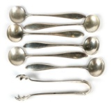 6 Sterling Silver Spoons & Tongs