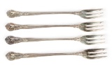 4 Sterling Oyster Forks