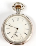 Unmarked Sterling Silver Cased Pocket Watch