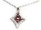 14K White Gold with Rubies Necklace