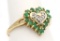 10K Gold & Emerald Heart Ring