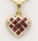 14K Gold & Ruby Heart Pendant