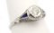 14K White Gold Diamond & Blue Sapphire Ring