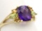 10K Gold and Amethyst, Citrine & Tourmaline Ring