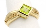 10K Gold Peridot Ring