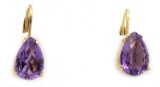 14K Gold & Amethyst Earrings