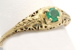 10K Gold & Emerald Ring