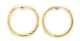 18K Gold Hoop Earrings