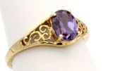 10K Gold & Sapphire Ring