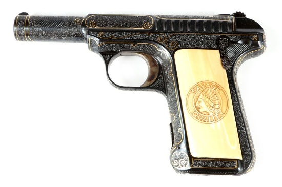 Engraved Savage Model 1907 in .32 ACP.