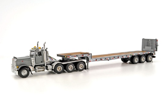 Peterbilt 379 w/Nelson Ramp Trailer - Grey