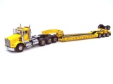 Kenworth T800W w/Rogers 4-Axle Flip Lowboy - Yellow