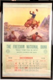 1938 Freedom National Bank Calendar Poster
