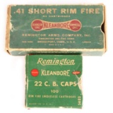 2 Rem Kleanbore Boxes of Ammunition