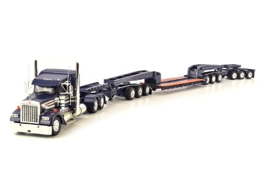 Peterbilt 379 Tractor 3x3x3 Trailer - Blue- 1:53