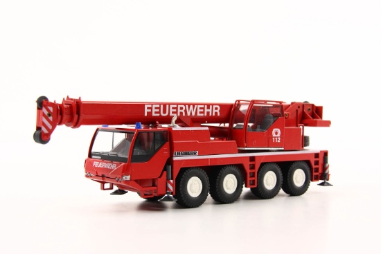 Liebherr 4 Axle Red Mobile Crane - Feuhwehr