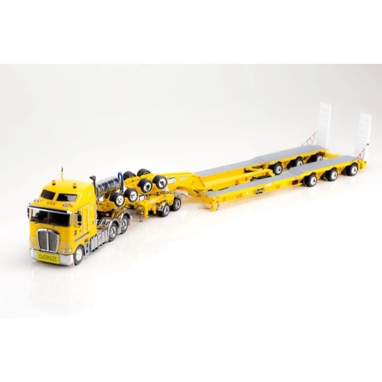 Kenworth K200 w/2x8 Dolly & 3x8 Swingwing Trailer - Yellow