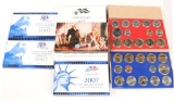 2007 U.S. Mint Uncirculated Coin Sets (2) + 2007 Proof Sets (2) and 2007 Quarters Proof Sets (2)