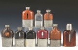 9 Smaller Sized Glass Flasks