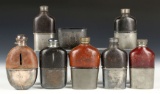 7 Medium Sized Glass Flasks