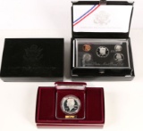 1996, 1997 U.S. Mint Premier Silver Proof Set + Thomas Jefferson 250th Anniversary Silver Dollar