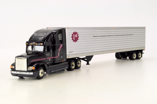 Freightliner Tractor w/Van Trailer - First Gear Decoration - 1:54