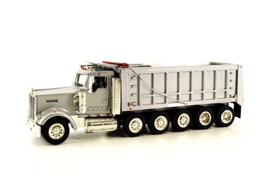 5-Axle Dump Truck w/Load - Silver - 1:48